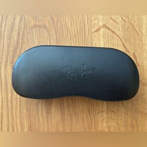 Ray-Ban Black Hard Sunglasses Case Clamshell Logo Authentic